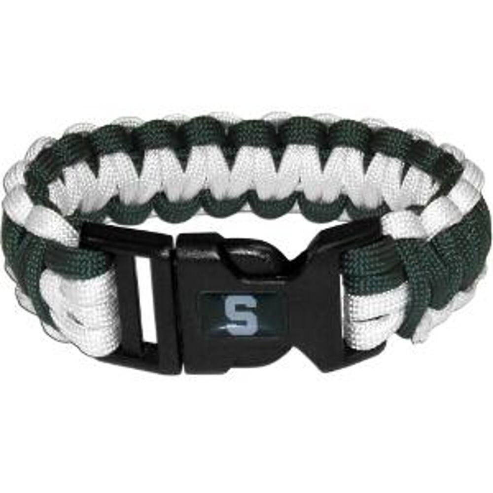 NCAA Michigan State Survival Bracelet Paracord 9" Outdoor Survivor New Spartans